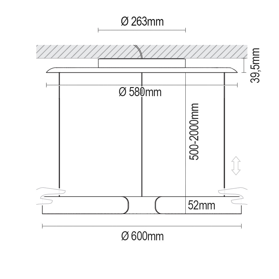 Mito sospeso 60 var up >>air<< table